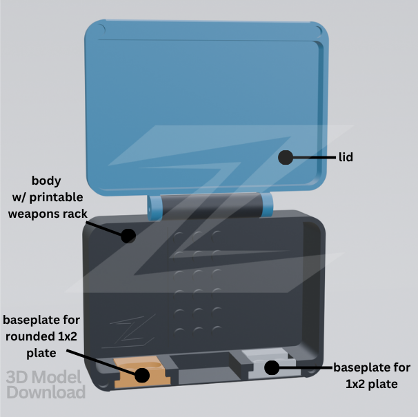2 Figure Case W/Accessories | 3D Model Download